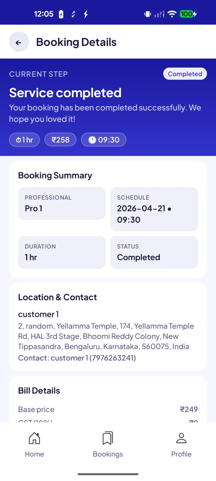 Knoqq app live booking tracking screen